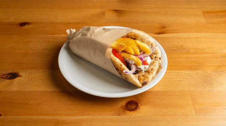 Pita với kontosouvli heo